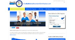 Desktop Screenshot of findmymedicalassistantcertification.com