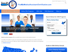 Tablet Screenshot of findmymedicalassistantcertification.com